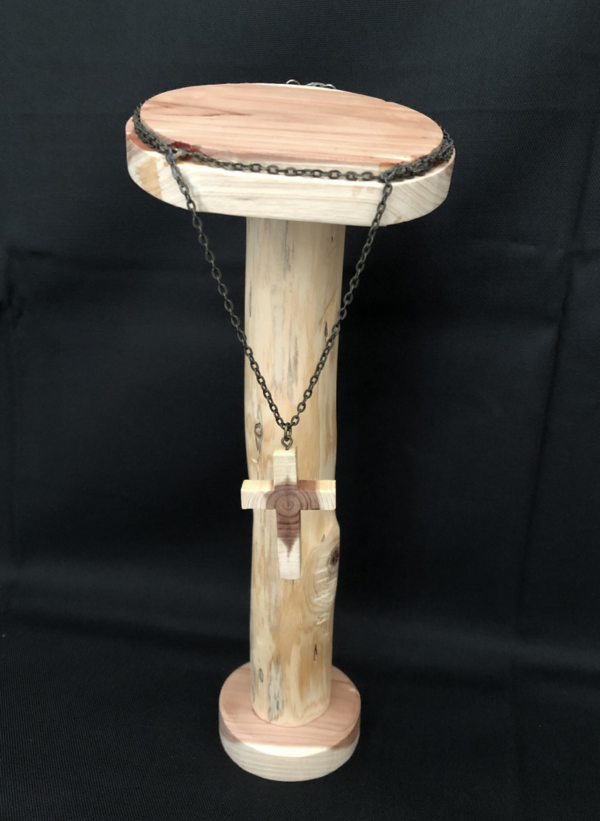 Cedar Cross Necklace Stand